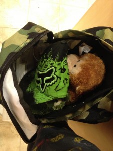 Garnet's bag for the hospital