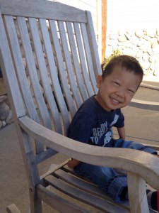 Good morning, Isaiah!  He LOVED the rocking chairs out front of the hotel.